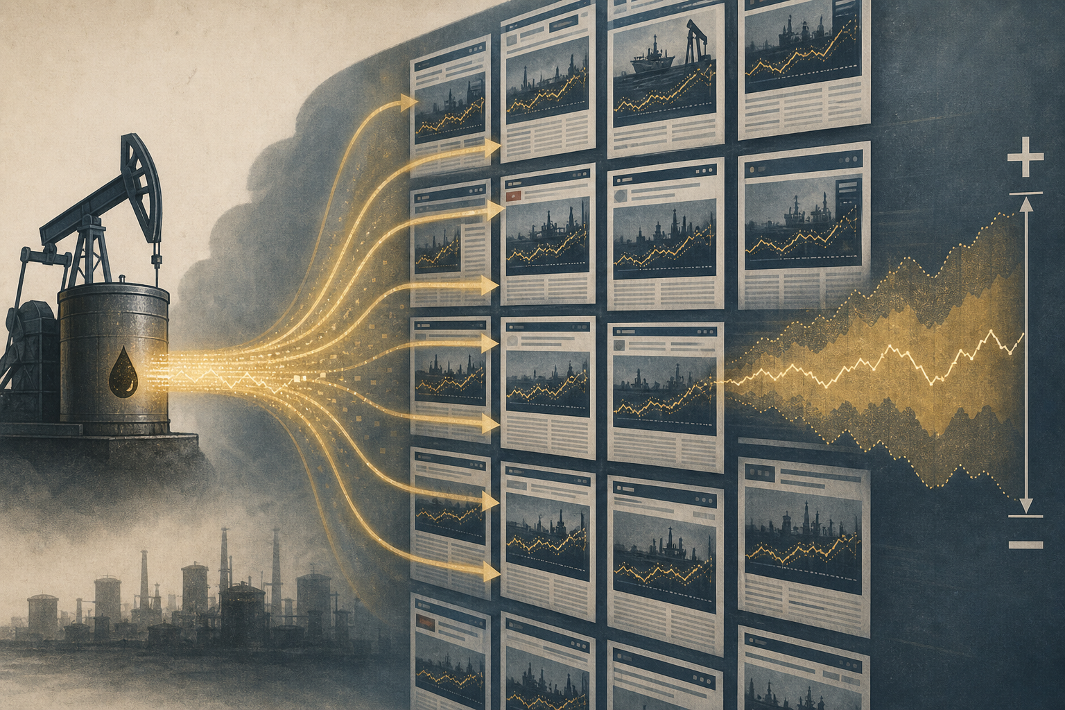 Proprietary oil data flowing through outlets creating false consensus with uncertainty band