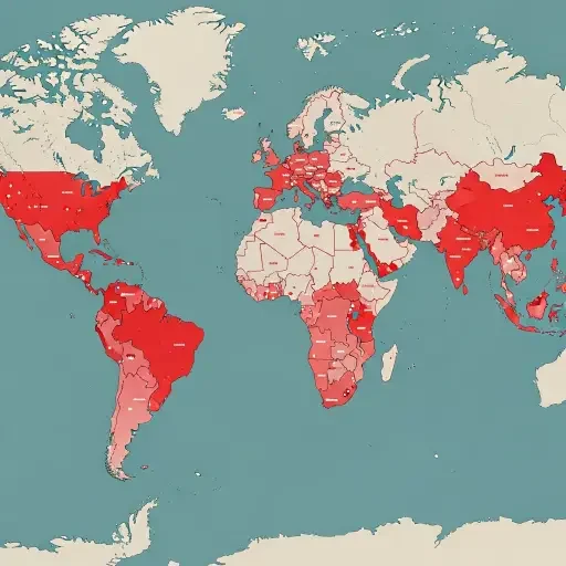 Map overlay showing Jollibee's international footprint concentrated in APAC, Middle East, and selected North American locations