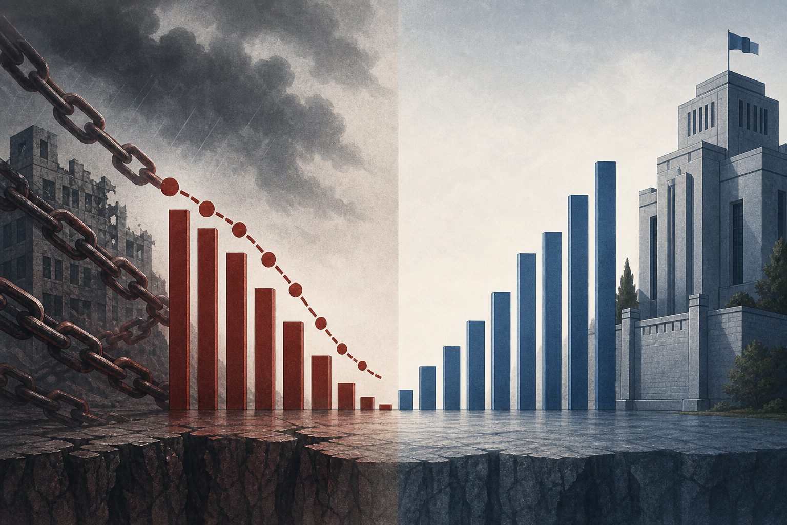 Debt maturity wall illustration contrasting floating-rate small caps with fortress balance sheets