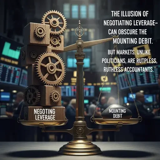 the illusion of negotiating leverage—can obscure the mounting debit. But markets, unlike politicians, are ruthless accountants.