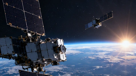 Multiple spacecraft maneuver above Earth's limb as military and commercial traffic share the same orbital environment